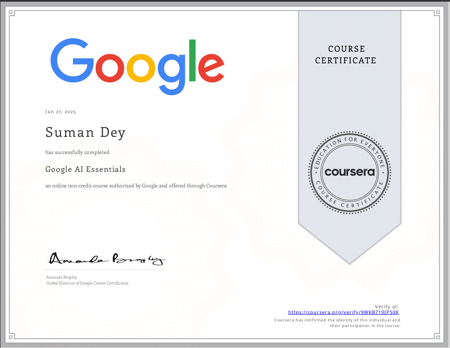 Coursera Certificate 2