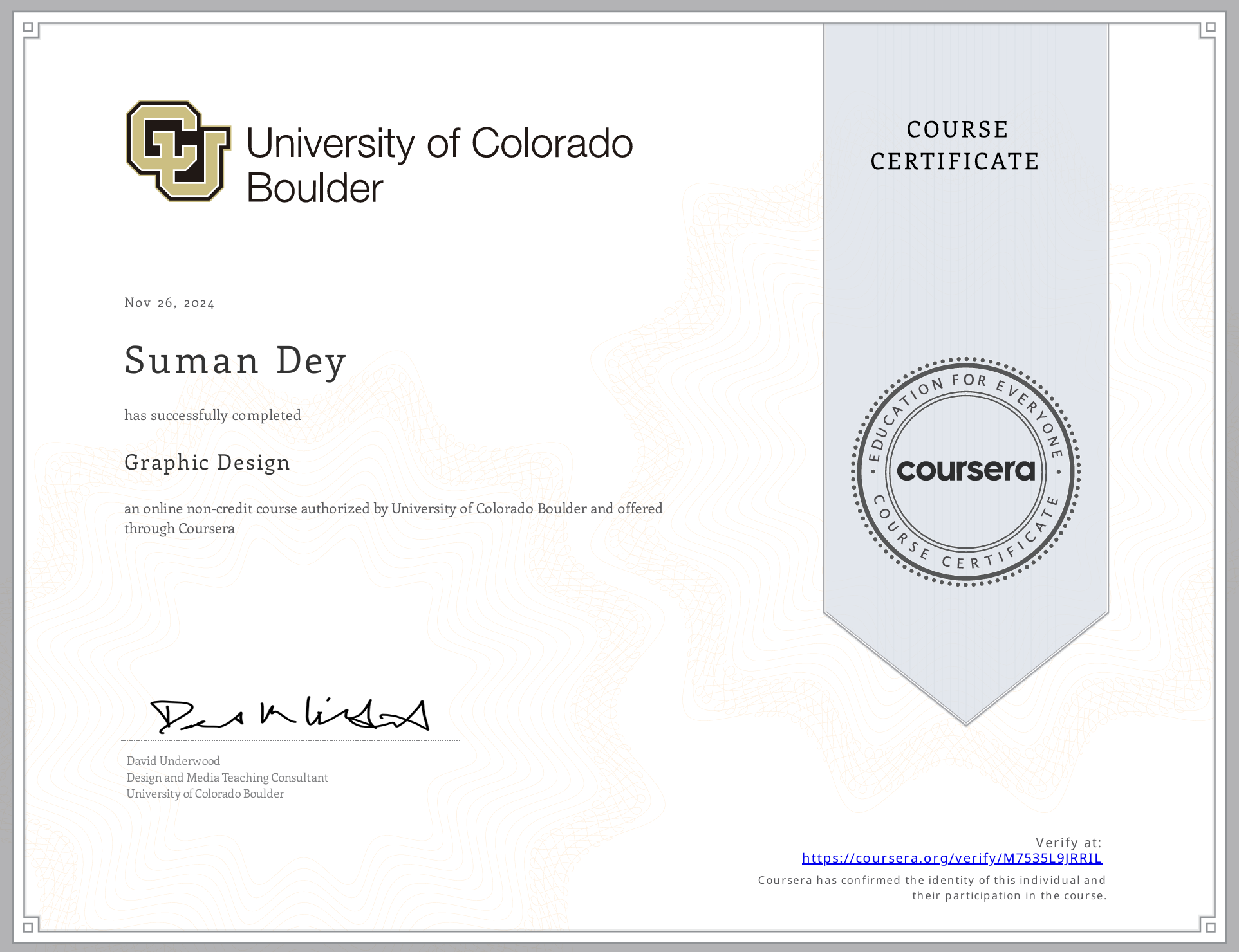 Coursera Certificate 3